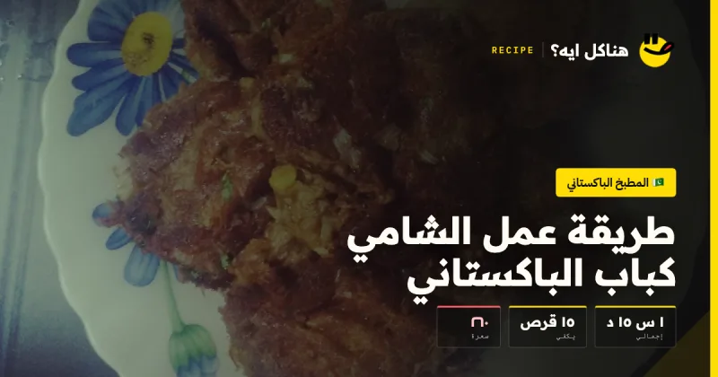 طريقة عمل الشامي كباب الباكستاني — المطبخ الباكستاني على هناكل ايه؟
