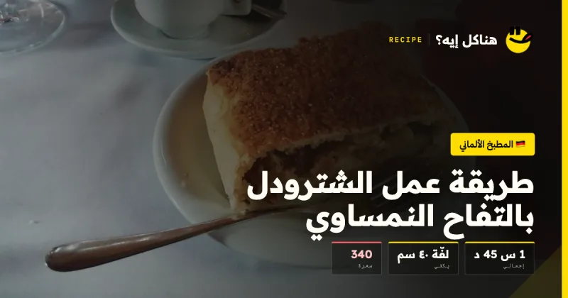 طريقة عمل الشترودل بالتفاح النمساوي — المطبخ الألماني على هناكل إيه؟