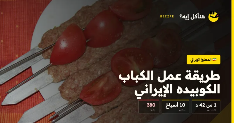 طريقة عمل الكباب الكوبيده الإيراني — المطبخ الإيراني على هنأكل إيه؟