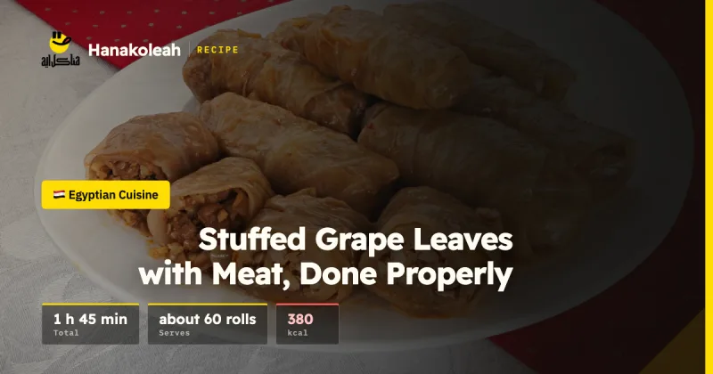 Stuffed Grape Leaves with Meat, Done Properly — Hanakoleah