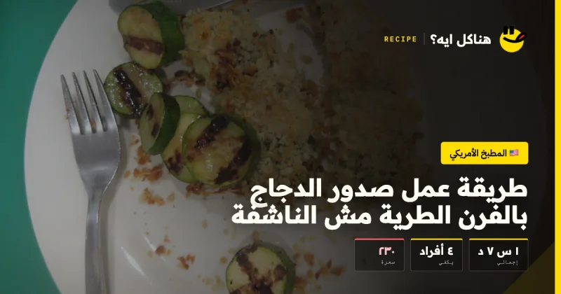 طريقة عمل صدور الدجاج بالفرن الطرية مش الناشفة — المطبخ الأمريكي على هناكل ايه؟