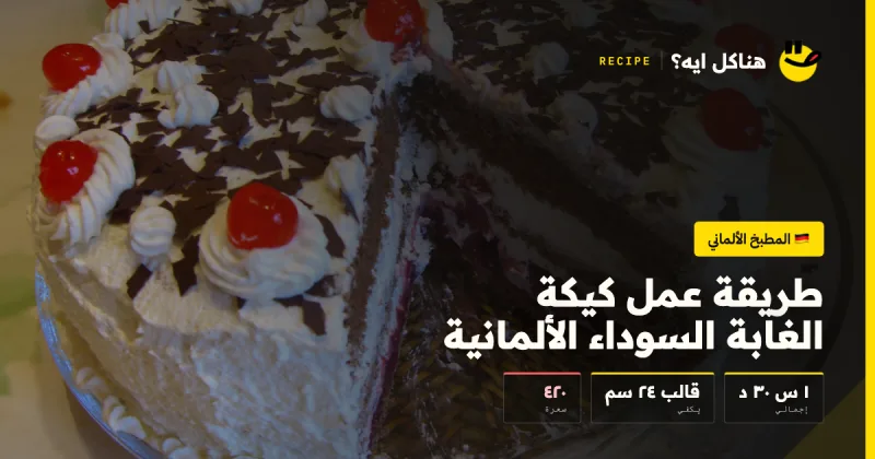 طريقة عمل كيكة الغابة السوداء الألمانية — المطبخ الألماني على هناكل ايه؟